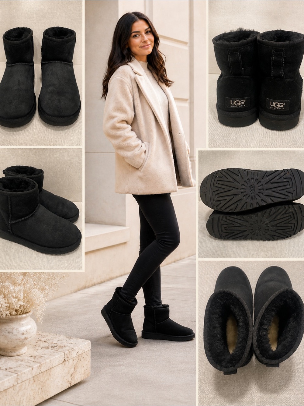 UGG Australia Black Classic Mini Boots Women’s 6.5/7 Estimated